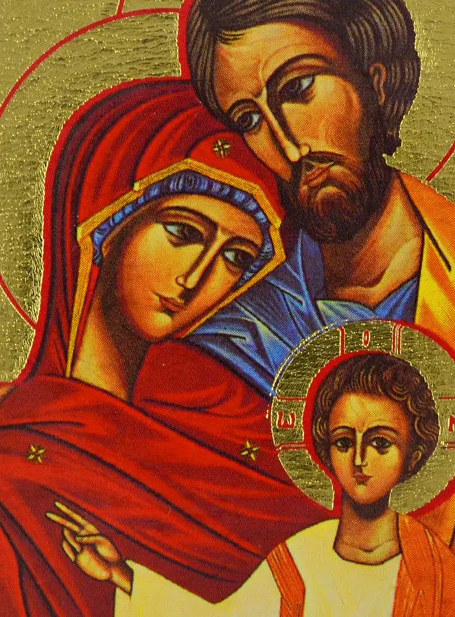 Kleine Religieuze Icoon - Heilige Familie - 9 cm (pic 3)