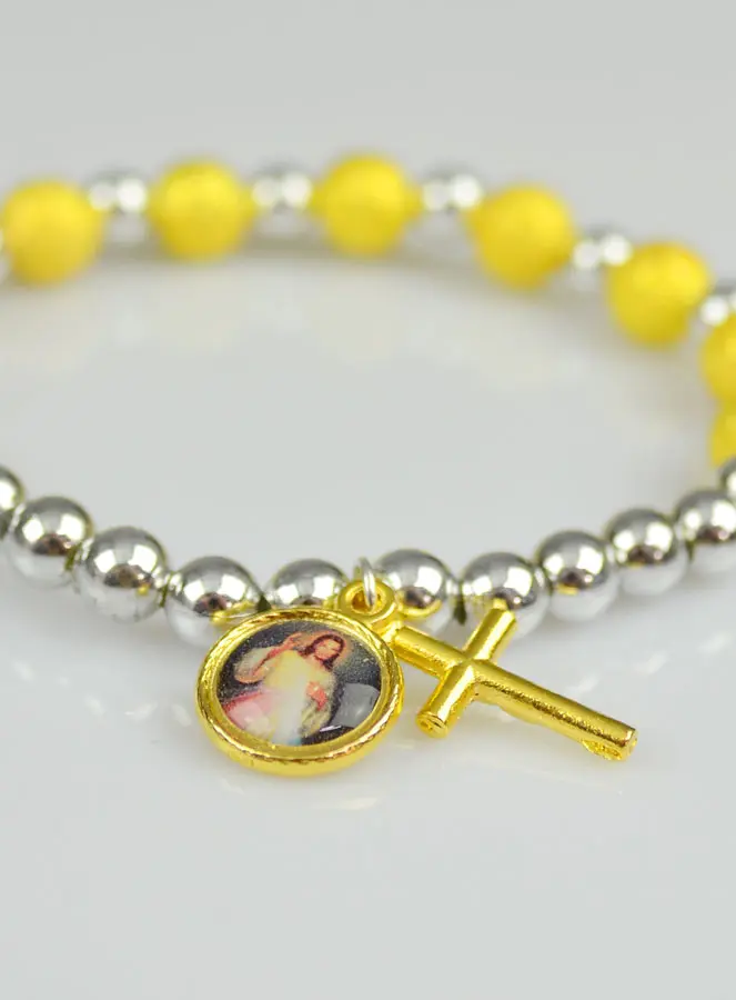 Religieuze Armband Jezus Goddelijke Genade met Kruis (pic 4)