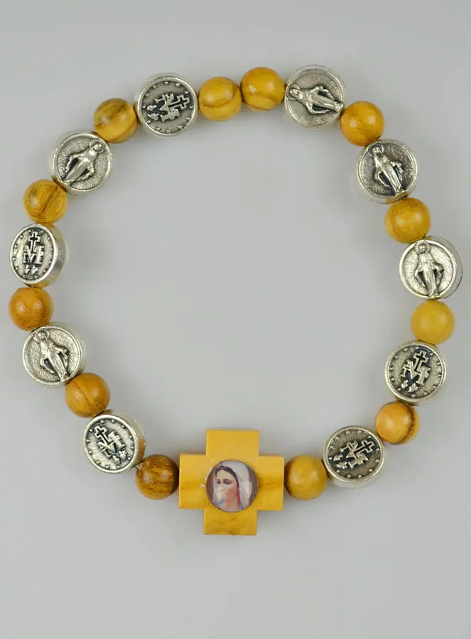 Religieuze Armband Maria van Medjugorje & Kruis (pic 2)