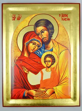 Grote Icoon Heilige Familie van Nazareth - 40cm (pic 1)