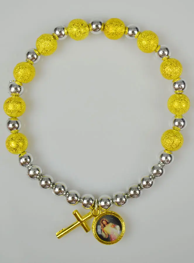 Religieuze Armband Barmhartige Jezus & Kruis (pic 2)