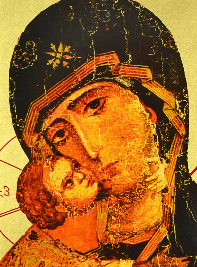 Byzantijnse Icoon Moeder Gods van Vladimir 30cm (pic 3)
