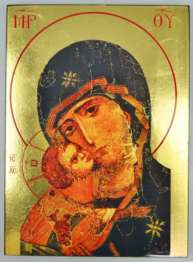 Religieuze Icoon Maria 26cm - Moeder Gods van de Tederheid (pic 2)