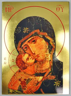 Religieuze Icoon Maria 35cm - Moeder Gods van de Tederheid (pic 1)