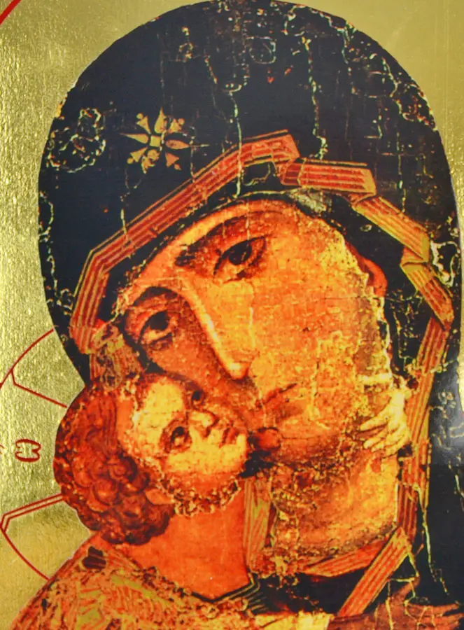 Religieuze Icoon Maria 35cm - Moeder Gods van de Tederheid (pic 3)