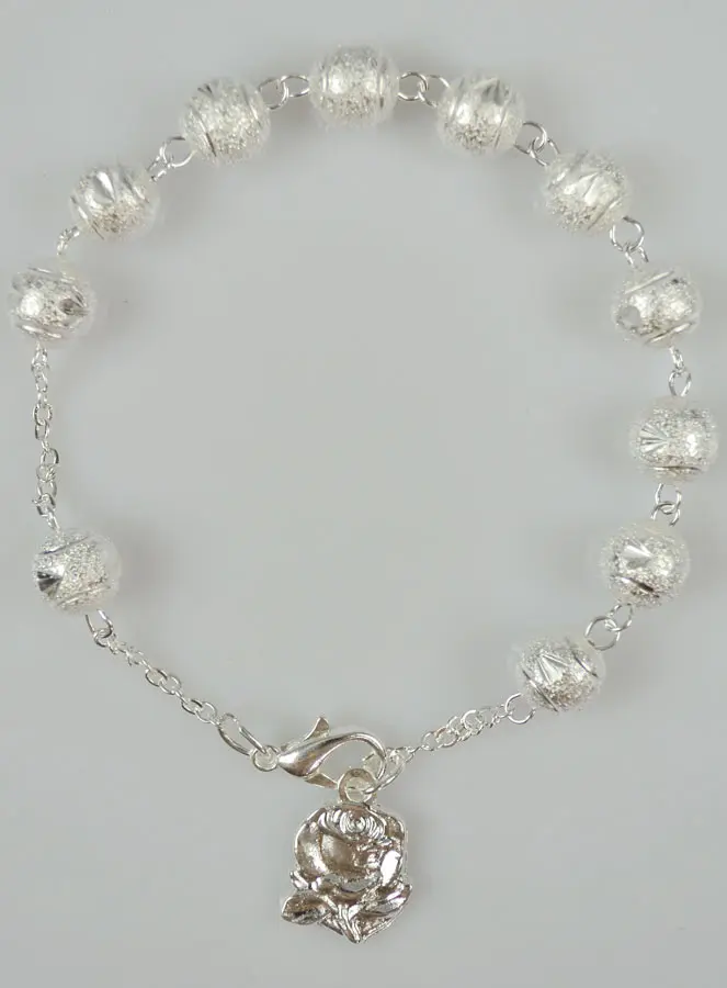 Armband Tientje Lourdes - Zilverkleurige Kralen (pic 2)