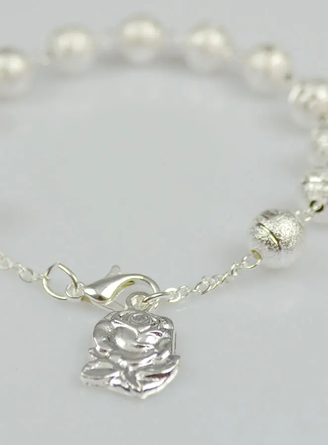 Armband Tientje Lourdes - Zilverkleurige Kralen (pic 4)
