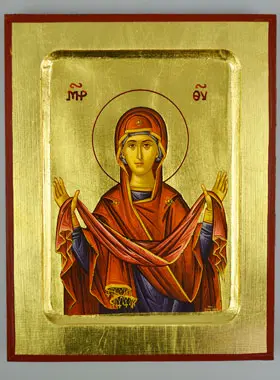 Religieus Icoon Maagd Maria Beschermster - 18 cm (pic 1)