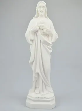 Albast Beeld Heilig Hart van Jezus - 32cm (pic 1)