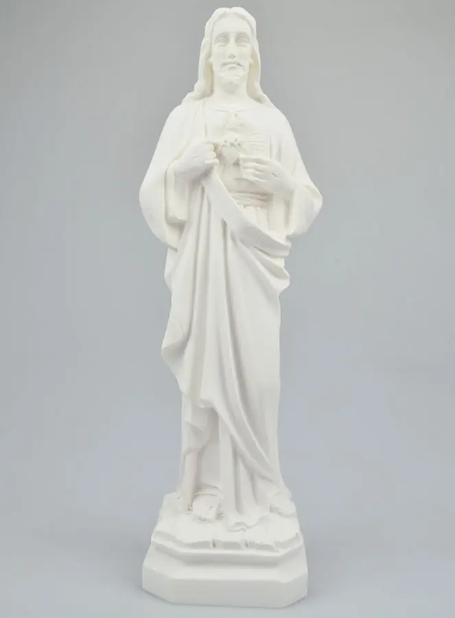 Albast Beeld Heilig Hart van Jezus - 32cm (pic 2)