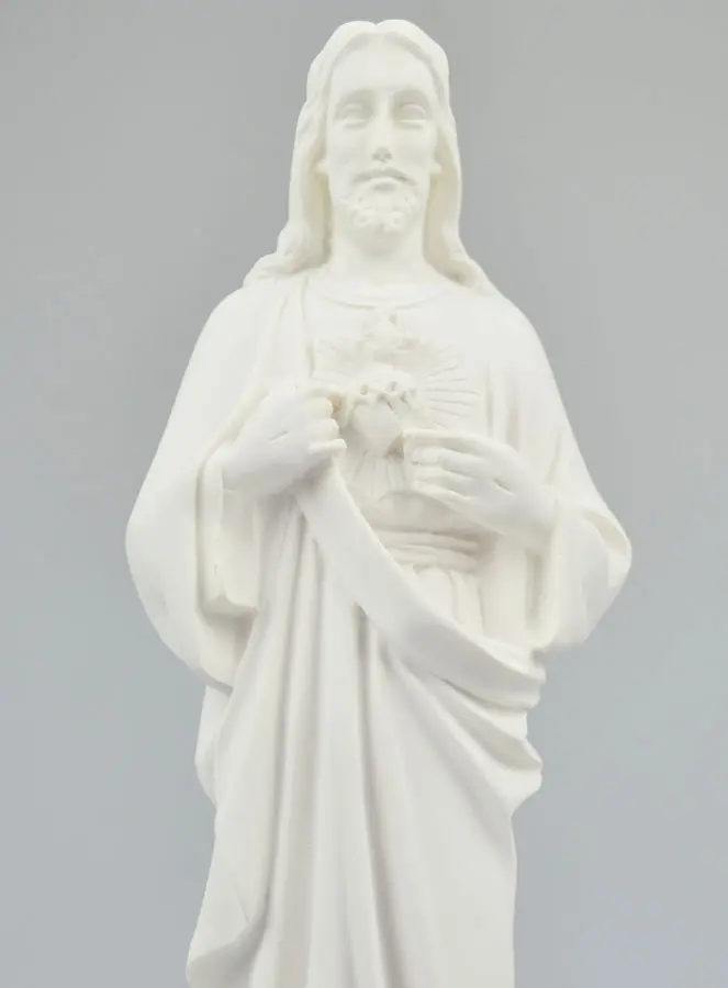 Albast Beeld Heilig Hart van Jezus - 32cm (pic 3)