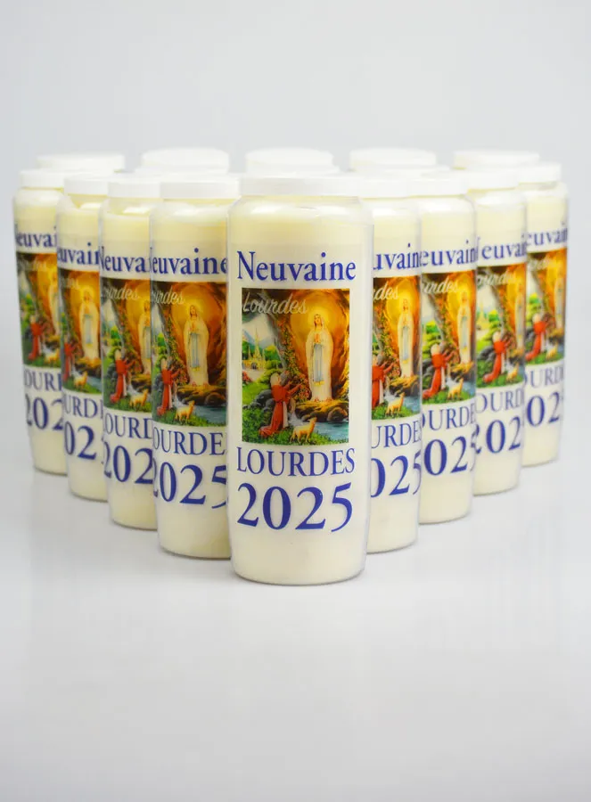 Set 20 Noveen Kaarsen Gebed Lourdes 2025 - 17.5cm (pic 1)