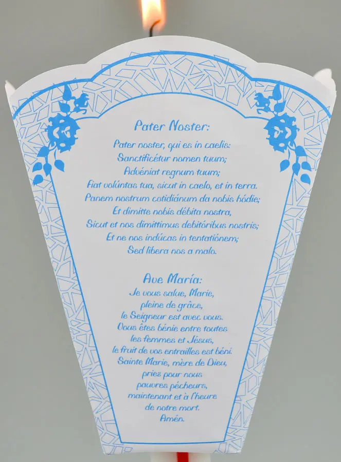 Lourdes Vlam Wind Beschermer voor Processie Kaars (pic 3)