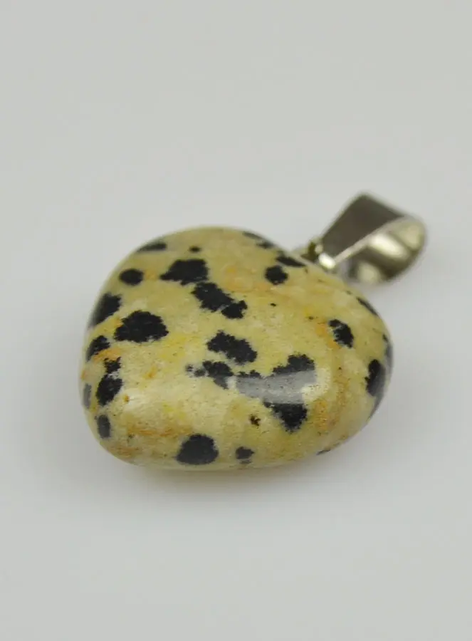 Hart Hanger Dalmatische Jaspis Edelsteen - 15mm (pic 3)