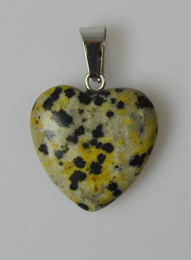 Hart Hanger Dalmatische Jaspis Natuursteen - 20mm (pic 2)