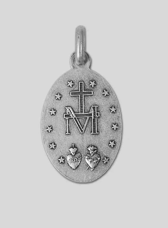 Medaille Maria Wonderdadige in antiek Zilverkleur - 19mm (pic 4)