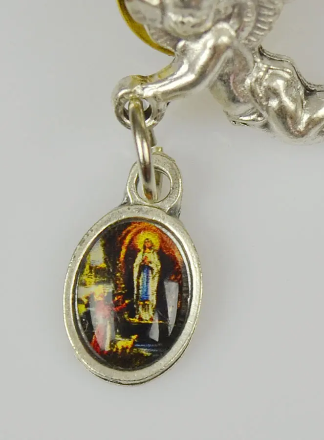 Speld Medaille van Onze-Lieve-Vrouw van Lourdes - 3cm (pic 3)
