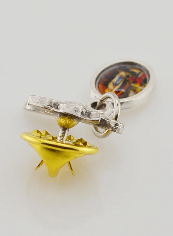 Speld Medaille van Onze-Lieve-Vrouw van Lourdes - 3cm (pic 4)