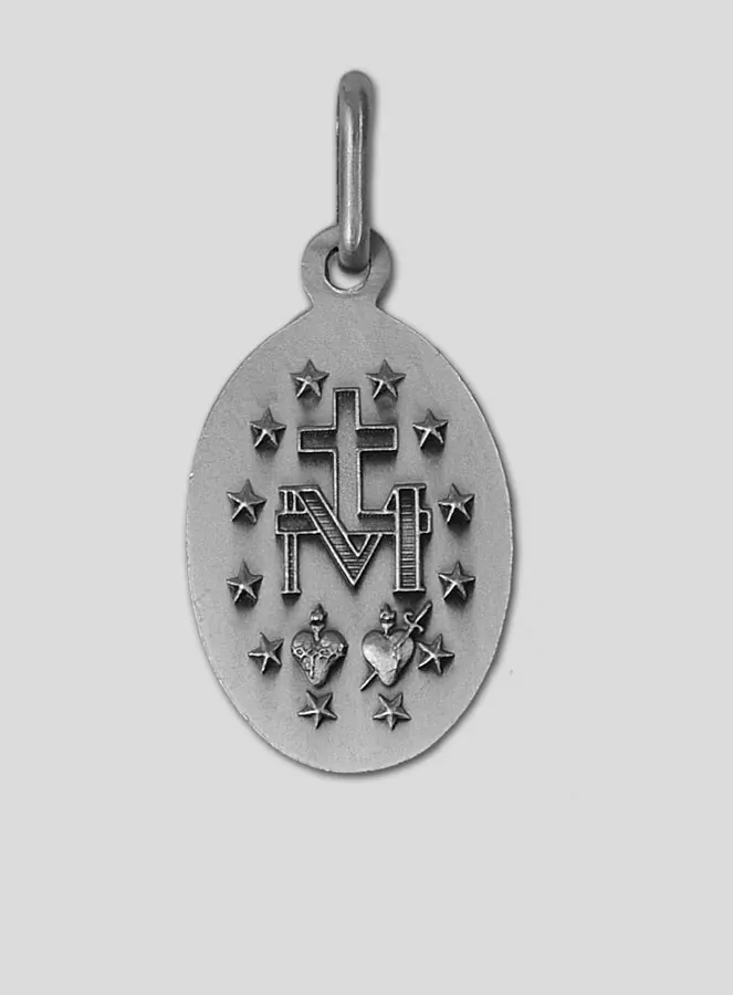 Wonderdadige Medaille Rue du Bac Parijs 17 mm - Massief Zilver (pic 4)
