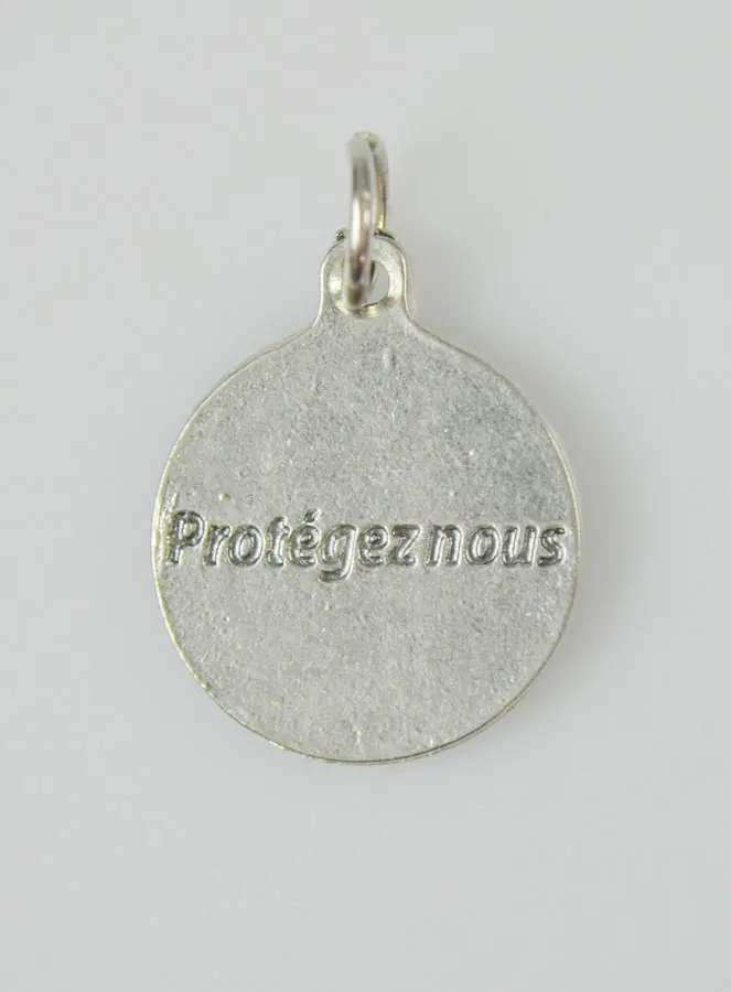 Medaille Heilige Maria Magdalena Zilverkleurig en Blauw Emaille - 18 mm (pic 4)