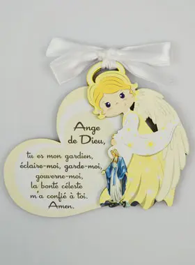 Doop Geschenk - Medaillon met Beschermengel en Maria Wonderdadige (pic 1)