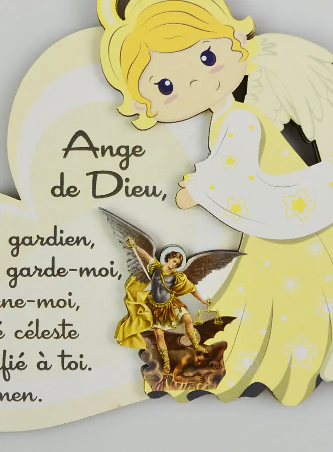 Doopcadeau Kraamcadeau - Medaillon met Beschermengel en Aartsengel Michaël (pic 3)