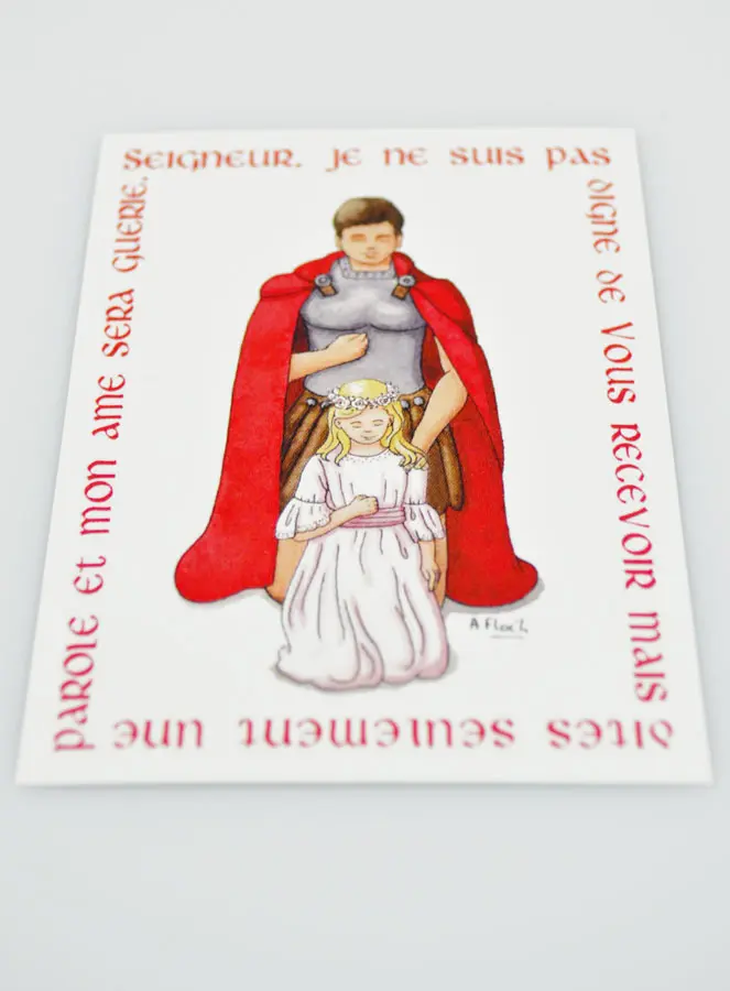 Eerste Communiekaart - Ik ben niet waardig om U te ontvangen - voor Meisje (pic 4)
