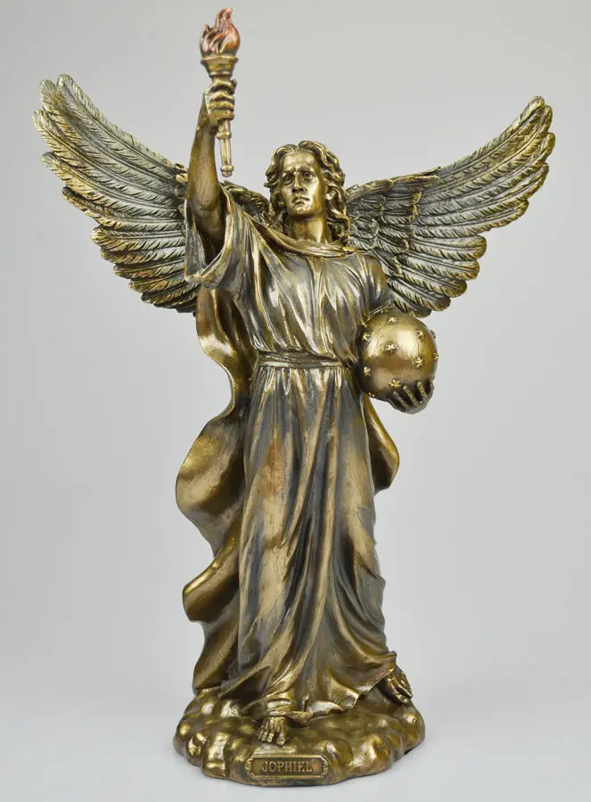 Bronzen Beeld van de Aartsengel Sint Jophiël - 35cm (pic 2)