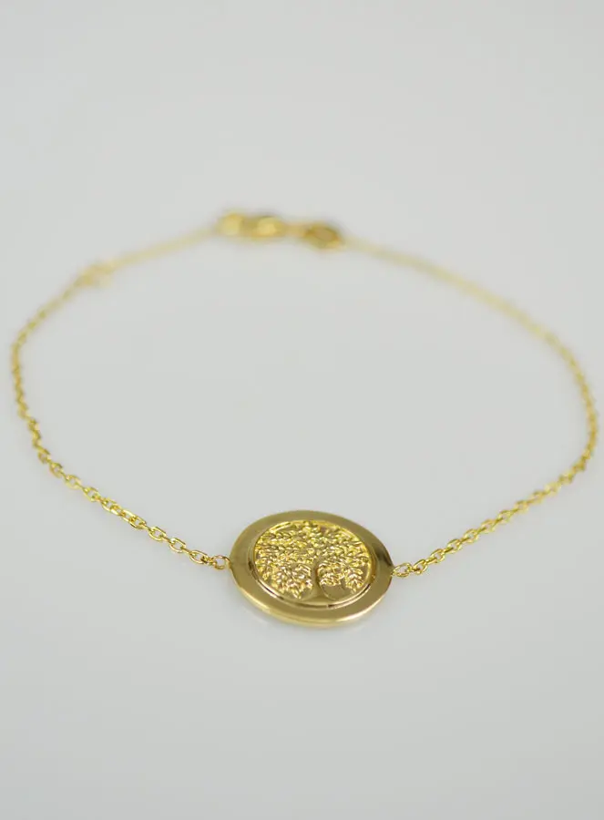 Religieuze Armband Levensboom 18k Verguld (pic 4)