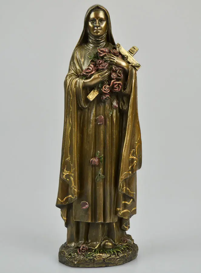 Religieus Beeld Heilige Theresia van Brons - 20 cm (pic 2)