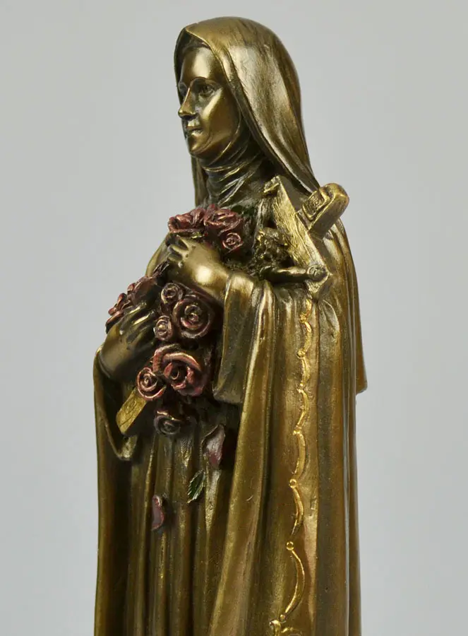 Religieus Beeld Heilige Theresia van Brons - 20 cm (pic 4)