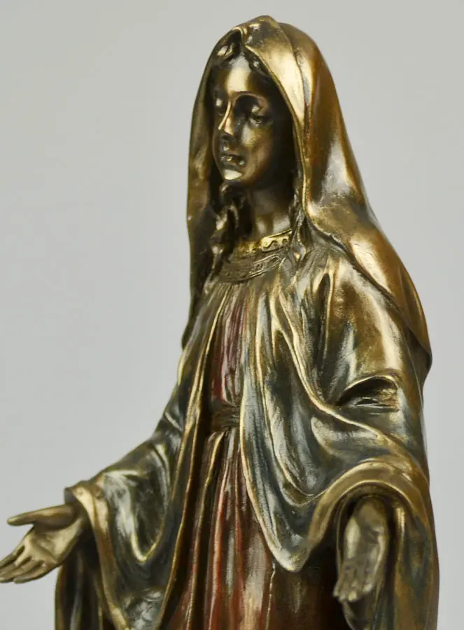 Bronzen Beeld Maria Wonderdadige - 21 cm (pic 4)
