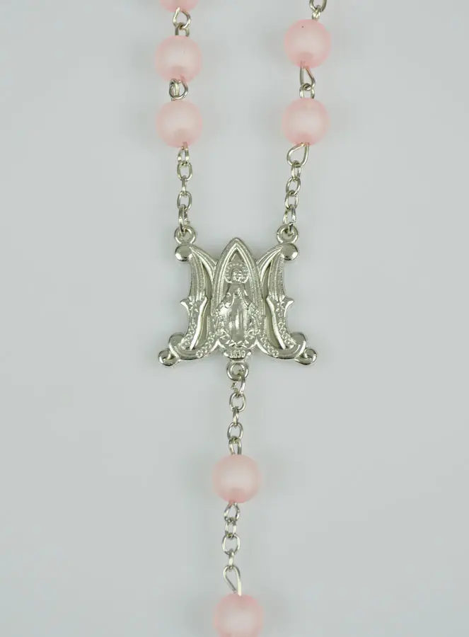 Rozenkrans met Roze Pareltjes en Wonderdadige Medaille (pic 4)