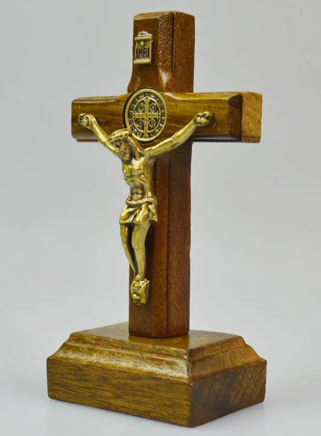 Kruisbeeld van Sint Benedictus van Hout op Voet - 7cm (pic 3)