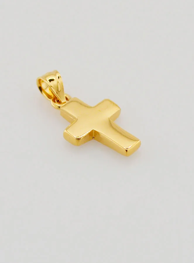 Hanger Kruis 18k Verguld - Blauw Emaille (pic 4)