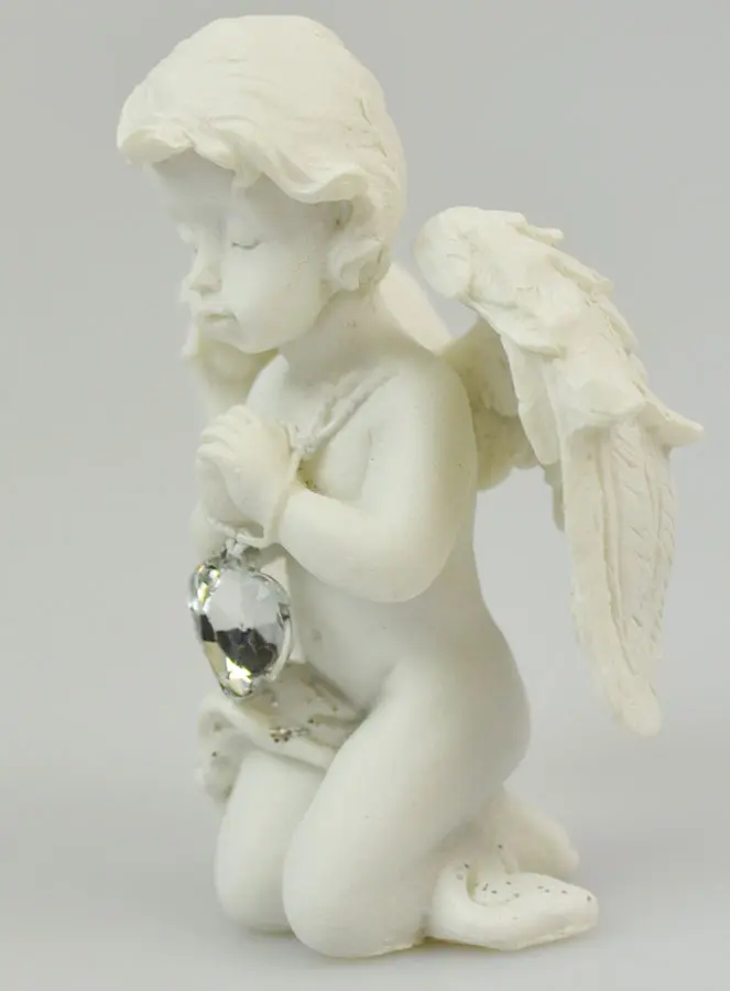 Knielende Biddende Engel - Hart en Glitter (pic 4)