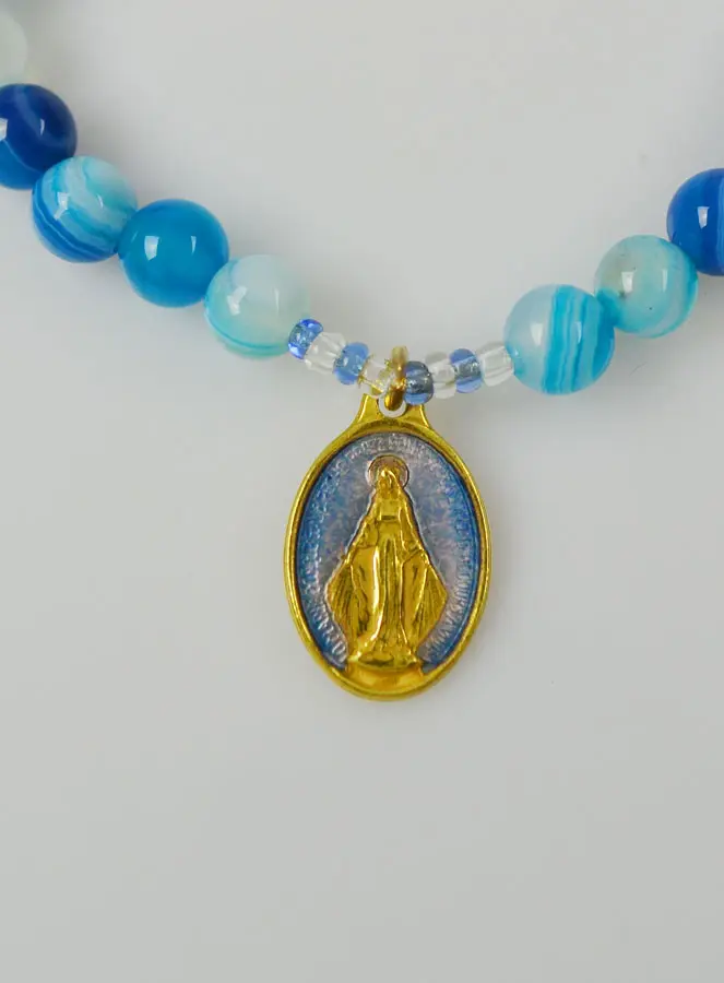 Rozenkrans Armband Agaat Edelsteen - Maria Wonderdadige (pic 3)