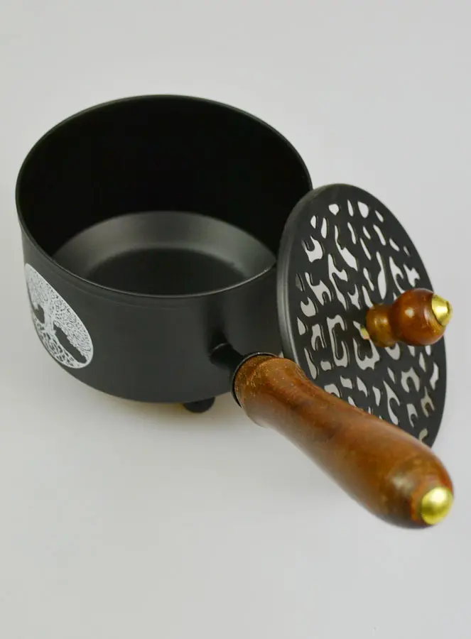 Wierookbrander Zwart Metaal - Levensboom 22cm (pic 4)
