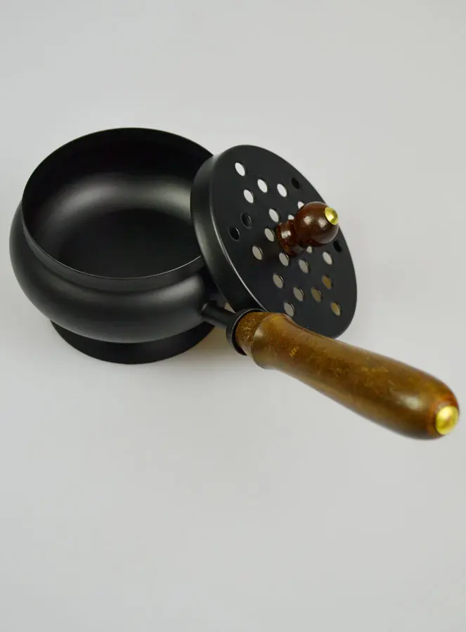 Wierookvat van Zwart Metaal - 22cm (pic 4)
