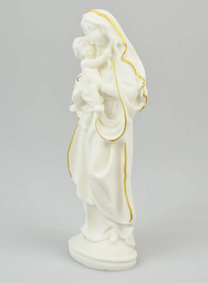 Religieus Beeld van de Maagd van Tederheid van Albast - 20cm (pic 2)