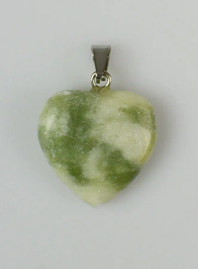 Hanger Hart van Jade Steen - 20mm (pic 1)