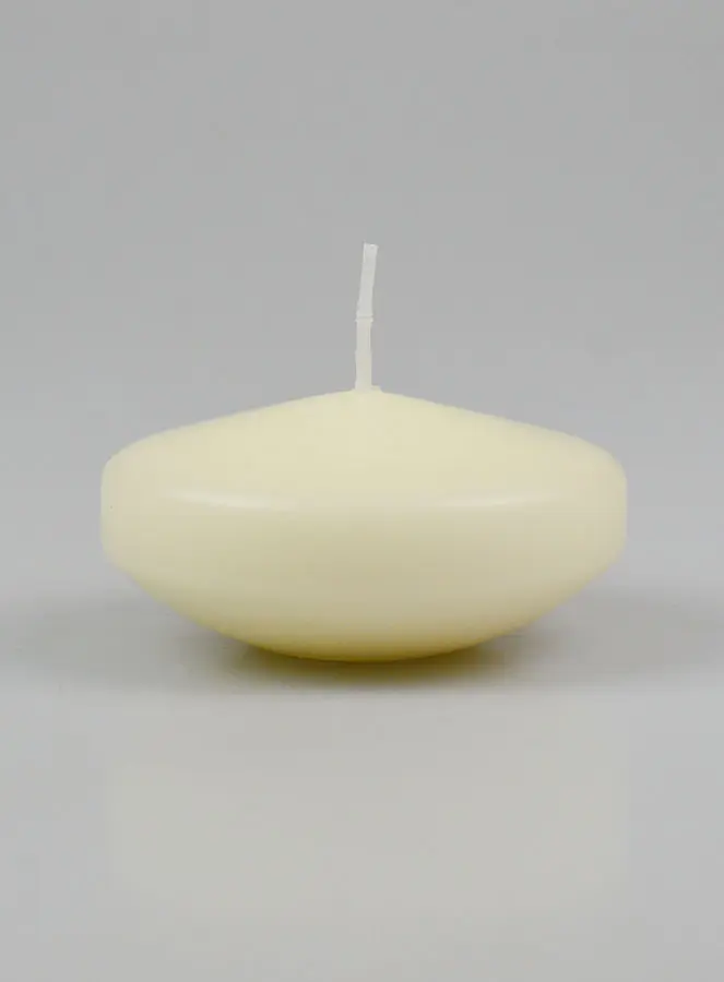 Grote Drijfkaars Kleur Ivoor - 8 cm (pic 1)