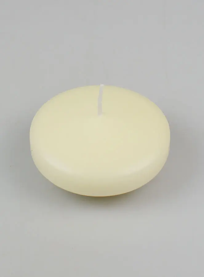 Grote Drijfkaars Kleur Ivoor - 8 cm (pic 2)