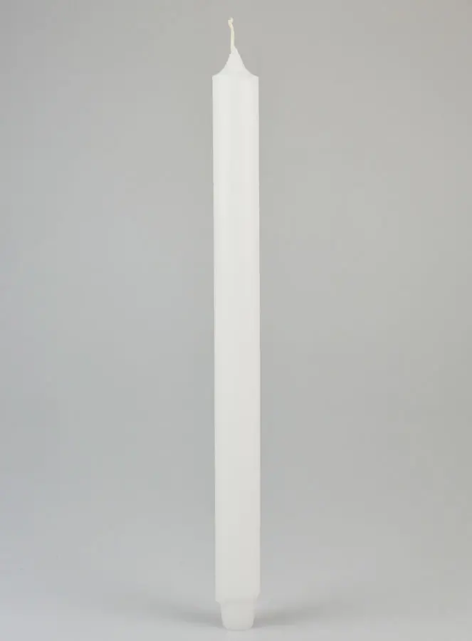 Grote Diner-kaars 35cm - Wit (pic 1)