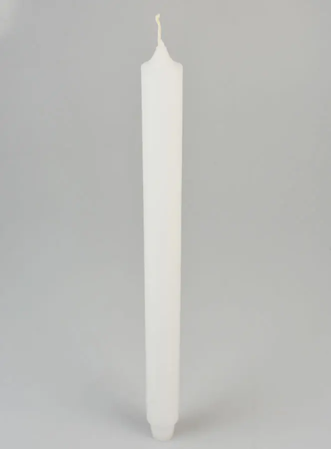 Grote Diner-kaars 35cm - Wit (pic 2)
