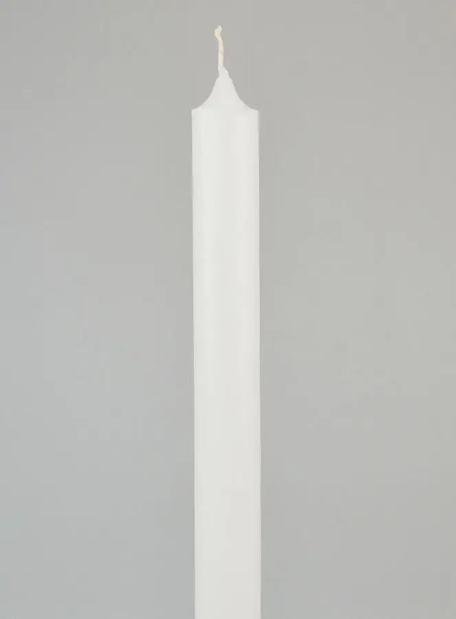 Grote Diner-kaars 35cm - Wit (pic 3)