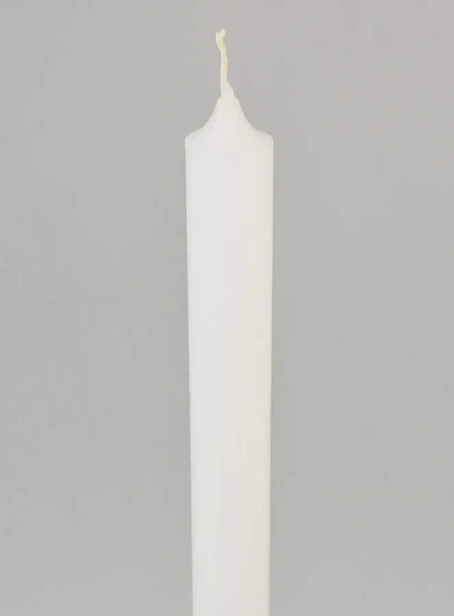 Grote Diner-kaars 35cm - Wit (pic 4)