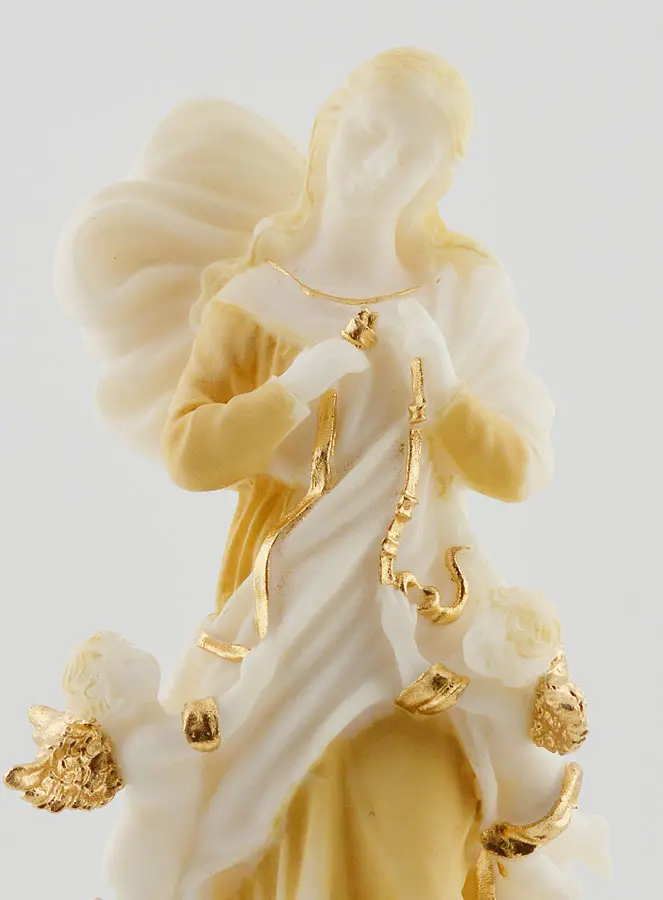 Beeld Maria Die Knopen Ontwart Wit en Goud - 17cm (pic 4)