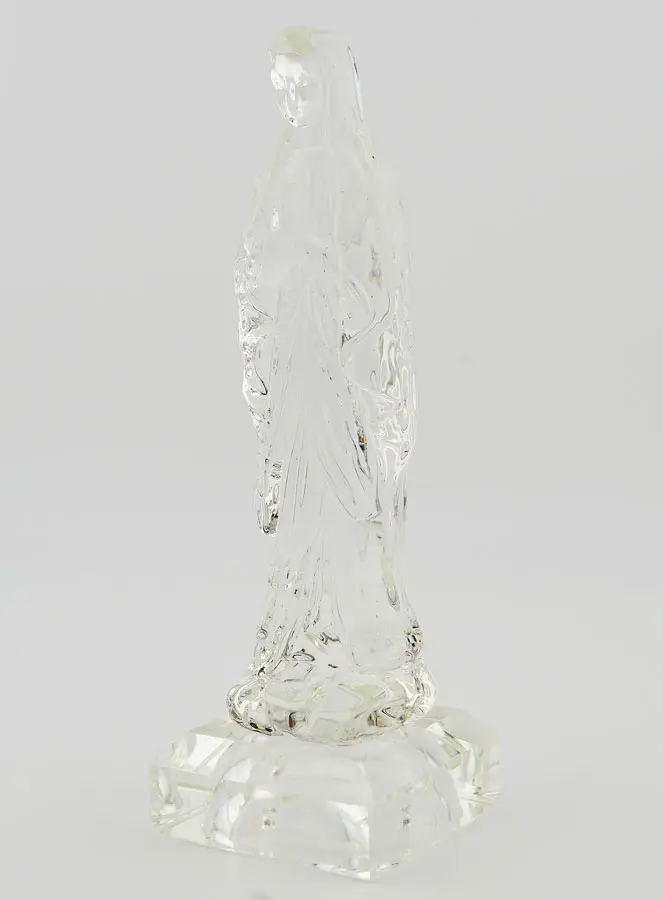 Religieus Glazen Beeld Onze-Lieve-Vrouw van Lourdes - 13 cm (pic 2)