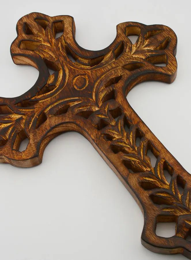 Kruisbeeld van Gesneden Hout - 30 cm (pic 3)